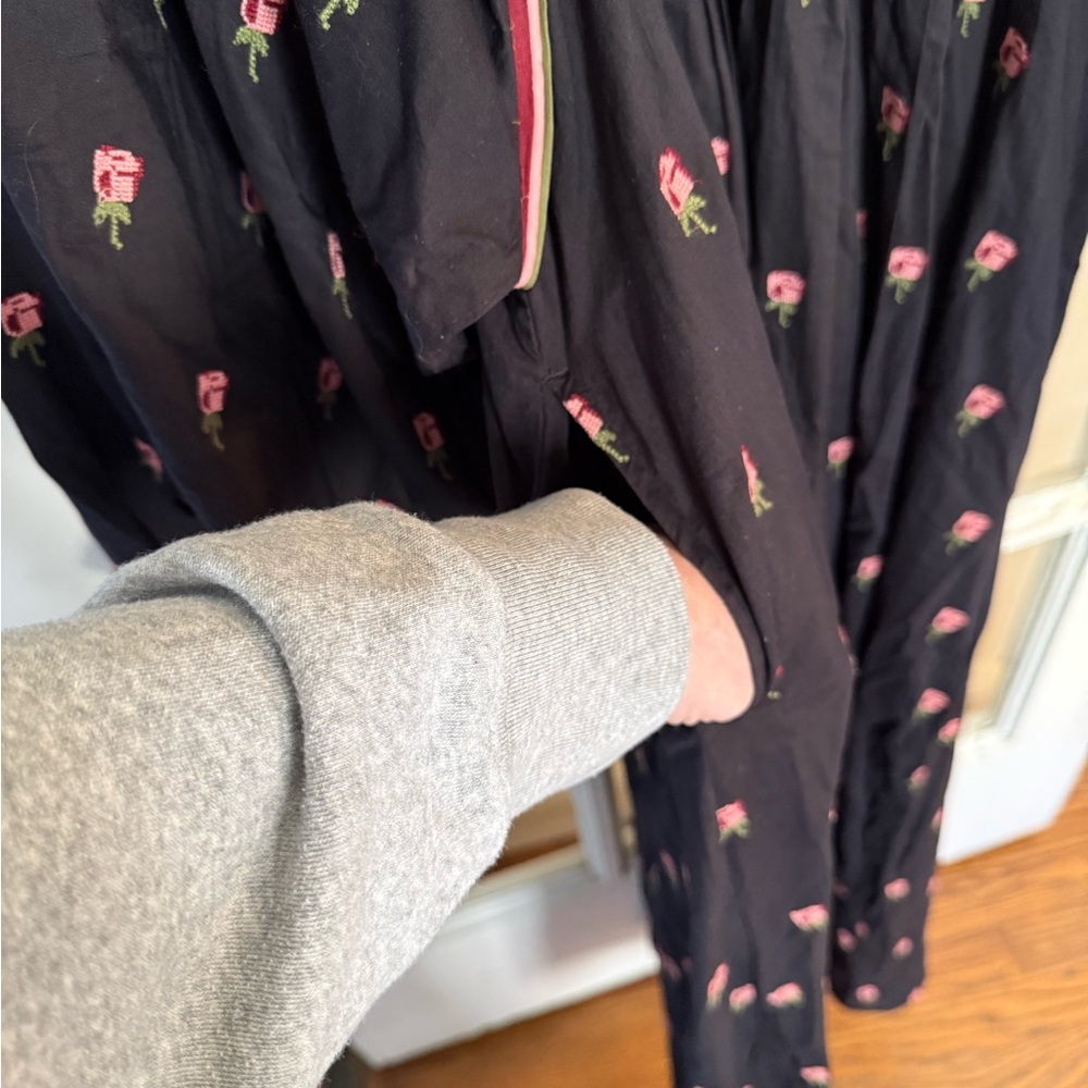 FARM Rio Romantic Black Floral Embroidered Dress S - Picture 9 of 16